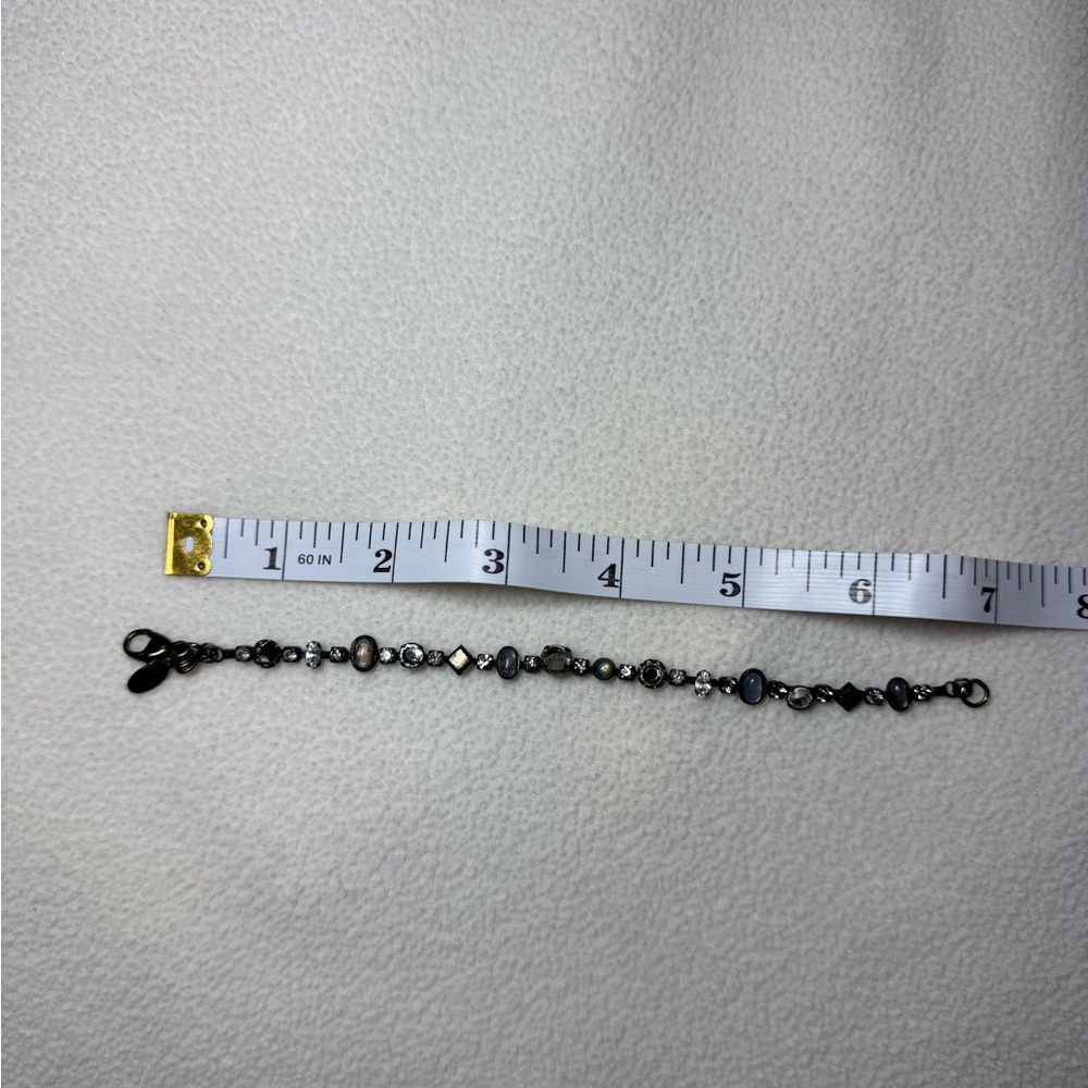 Sorrelli Gray Austrian Crystal and Stone Bracelet - Picture 7 of 8